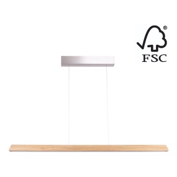 Lustră LED pe cablu dimabilă DEROTT 3xLED/14W/230V stejar – certificat FSC