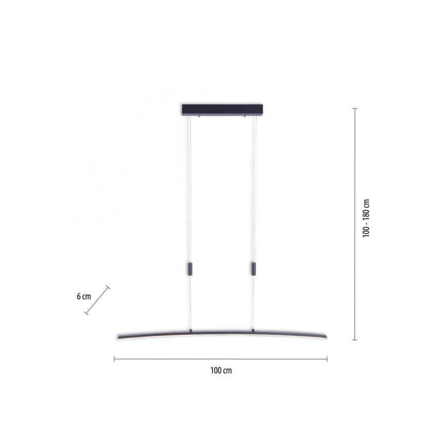 Lustră LED pe cablu dimabilă JANINA LED/27W/230V Paul Neuhaus 2530-13