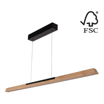 Lustră LED pe cablu dimabilă JONAS LED/16,5W/230V stejar – certificat FSC