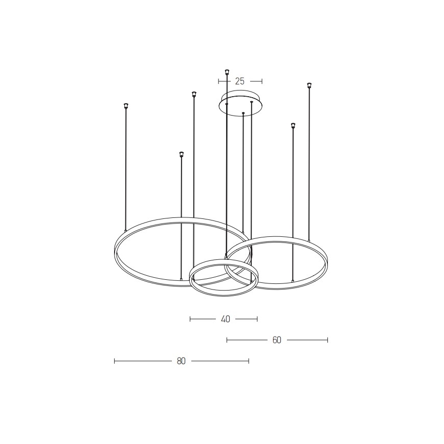 Lustră LED pe cablu dimabilă LED/136W/230V cupru Zambelis 1956-D