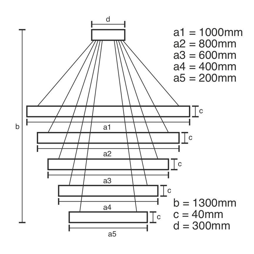 Lustră LED pe cablu dimabilă LED/210W/230V 3000-6500K + telecomandă