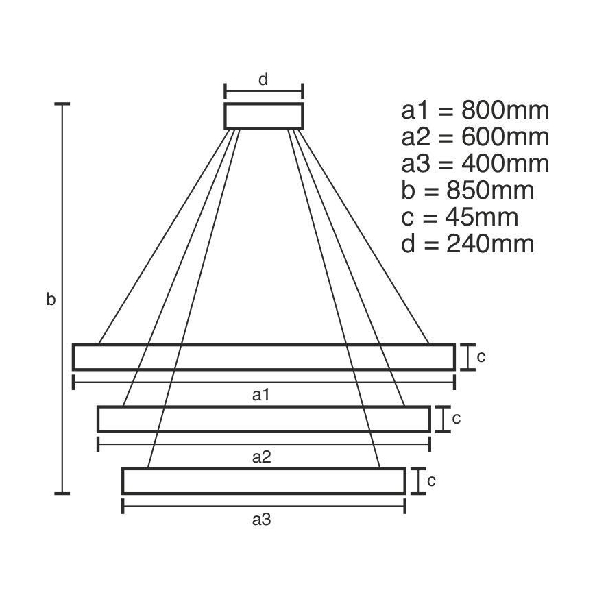 Lustră LED pe cablu dimabilă LED/220W/230V 3000-6500K + telecomandă