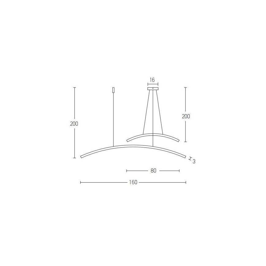 Lustră LED pe cablu dimabilă LED/48W/230V negru Zambelis 20130