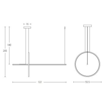 Lustră LED pe cablu dimabilă LED/48W/230V Zambelis 20128