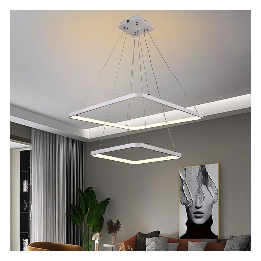 Lustră LED pe cablu dimabilă LED/90W/230V 3000-6500K + telecomandă