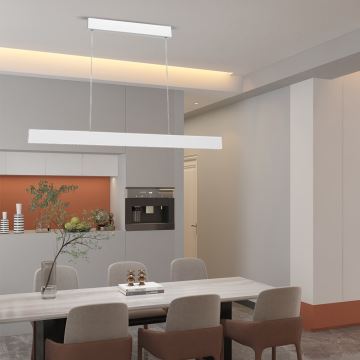 Lustră LED pe cablu dimabilă LISTON albă LED/18W/230V Immax NEO 07075L + telecomandă Tuya