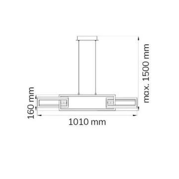 Lustră LED pe cablu dimabilă MURIEL LED/26W/230V Wofi 6133.03.64.9000