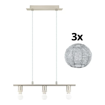 Lustră LED pe cablu Eglo MY CHOICE 3xE14/4W/230V crom