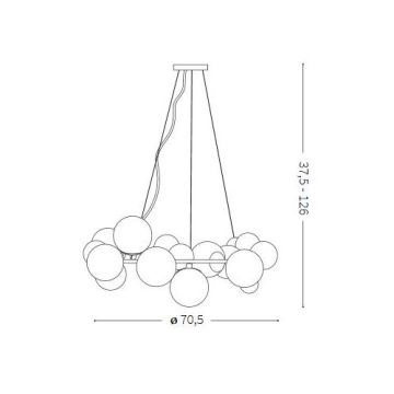 Lustră LED pe cablu Ideal Lux DNA 25xG9/3,2W/230V