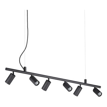 Lustră LED pe cablu Ideal Lux DYNAMITE 6xGU10/7W/230V CRI 90 negru