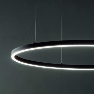 Lustră LED pe cablu Ideal Lux ORACLE SLIM LED/32W/230V d. 50 cm negru