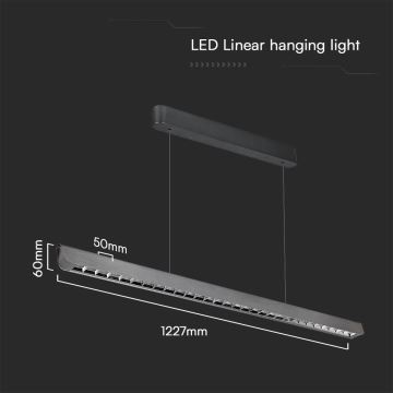 Lustră LED pe cablu LED/36W/230V 3000/4000/6400K antracit