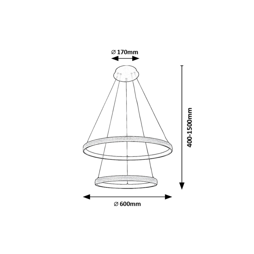 Lustră LED pe cablu Rabalux LED/60W/230V 3000K