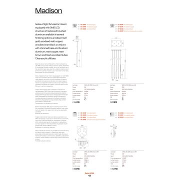 Lustră LED pe cablu Redo 01-2059 MADISON 16xLED/4W/230V cupru