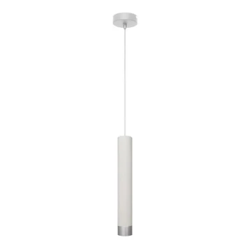Lustră LED pe cablu TUBA 1xGU10/6,5W/230V albă/crom mat