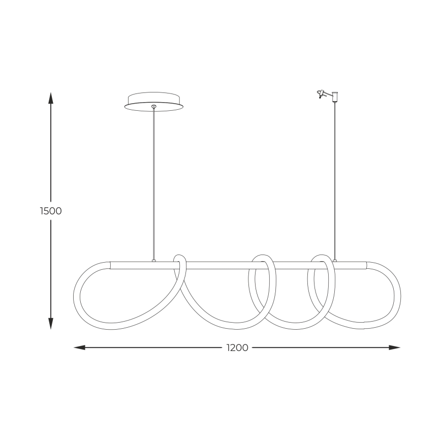 Lustră LED pe cablu Zuma Line LED/45W/230V 3000/4000/6000K auriu