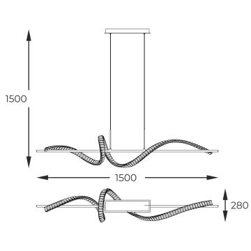 Lustră LED de cristal dimabilă pe cablu Zuma Line LED/24,5W/230V 3000-6000K + telecomandă