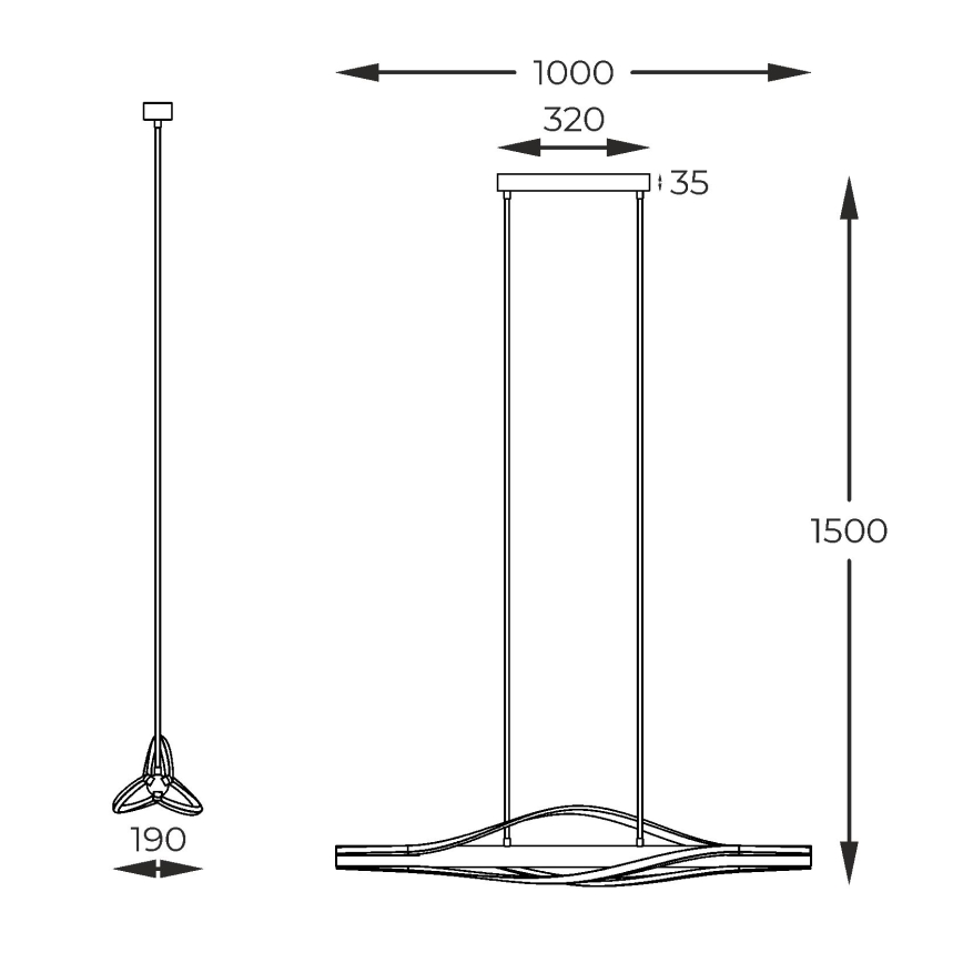 Lustră LED pe cablu Zuma Line LED/30W/230V