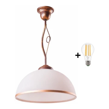 Lustră LED pe tijă Brilagi ANTICO 1xE27/60W/230V bronz patină