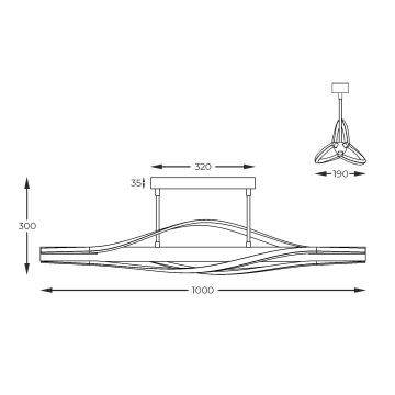 Lustră LED pe tijă Zuma Line LED/30W/230V