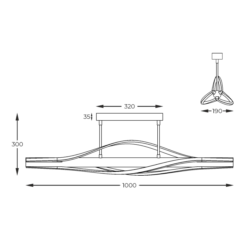 Lustră LED pe tijă Zuma Line LED/30W/230V