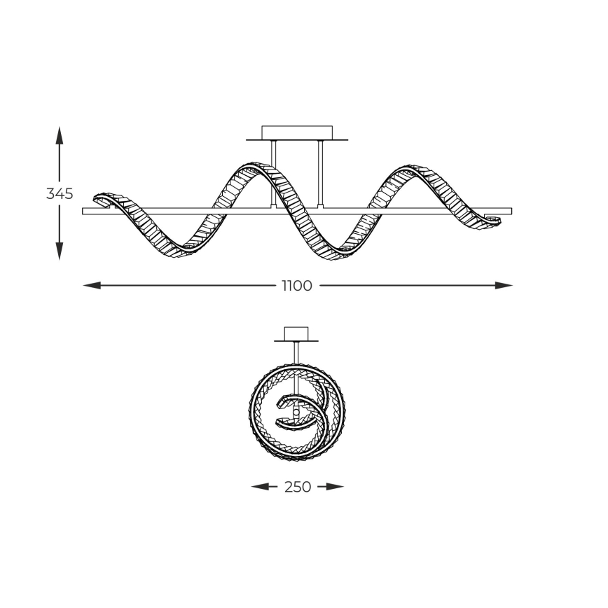 Lustră LED de cristal dimabilă pe tijă Zuma Line LED/24,5W/230V 3000-6000K + telecomandă