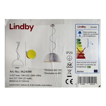 Lustră LED RGB dimabilă pe cablu CAROLLE LED/10W/230V Lindby + telecomandă