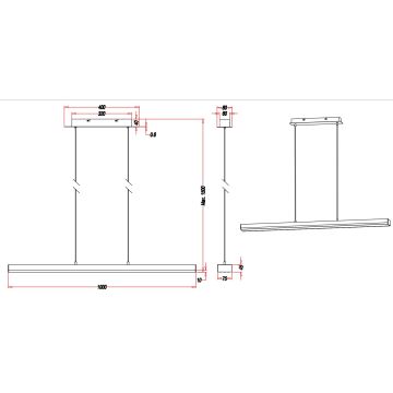 Lustră LED RGB pe cablu dimabilă LIVARO LED/20W/230V Trio Wi-Fi + telecomandă