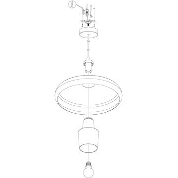 Lustră LED RGB pe cablu dimabilă TABANERA-C 1xE27/9W/230V Eglo