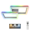 Lustră LED RGBW dimabilă aplicată FRAME 2xLED/17W/230V 2700-6500K Brilo + telecomandă