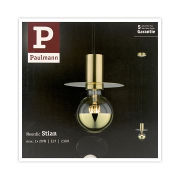 Lustră pe cablu 1xE27/20W STIAN 230V Paulmann 79726