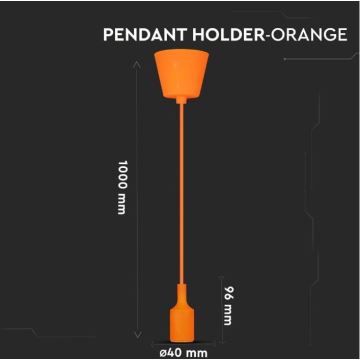 Lustră pe cablu 1xE27/60W/230V portocalie