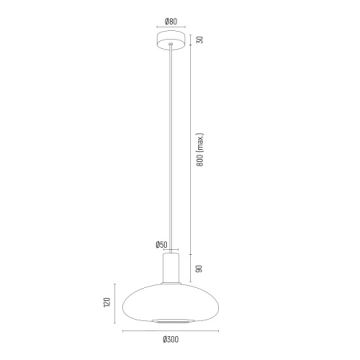 Lustră pe cablu Argon 8565 SAGUNTO PLUS 1xE27/15W/230V d. 30 cm