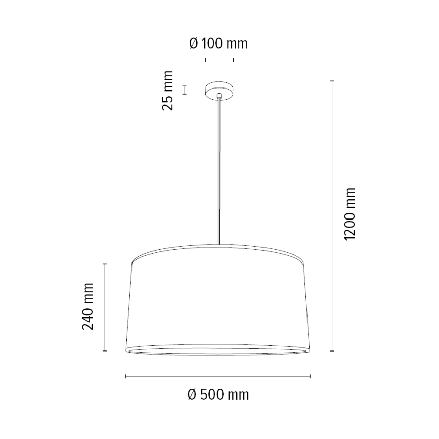 Lustră pe cablu BENITA 1xE27/40W/230V stejar – certificat FSC