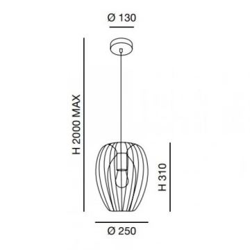 Lustră pe cablu CAMP 1xE27/40W/230V albă Fabas Luce 3677-45-102