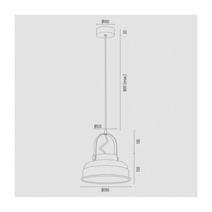 Lustră pe cablu DAKOTA 1xE27/15W/230V alb Argon 8284