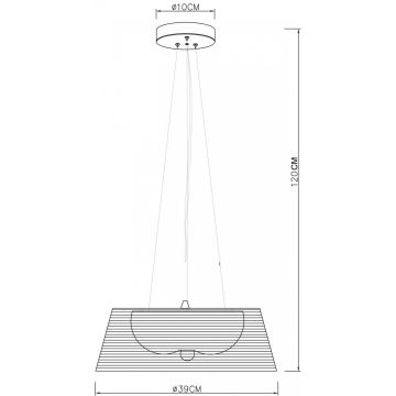 Lustră pe cablu Deko-Light 342031 FILO 3xE27/60W/230V d. 39 cm argintiu