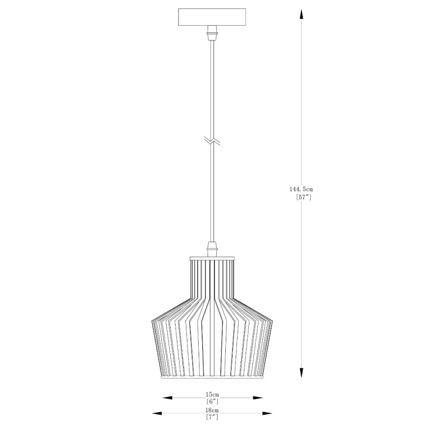 Lustră pe cablu 1xE27/40W/230V d. 18 cm negru Zuma Line