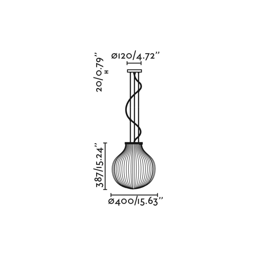 Lustră pe cablu FARO 28301 ISABELLE 1xE27/15W/230V d. 40 cm alb