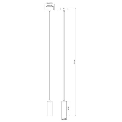 Lustră pe cablu Globo 1xGU10/35W/230V gri/maro