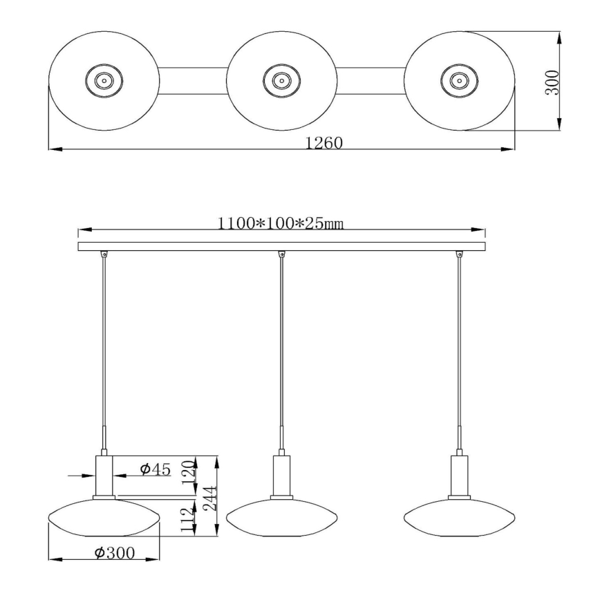 Lustră pe cablu Lucide 25413/03/02 SINGALA 3xE27/60W/230V