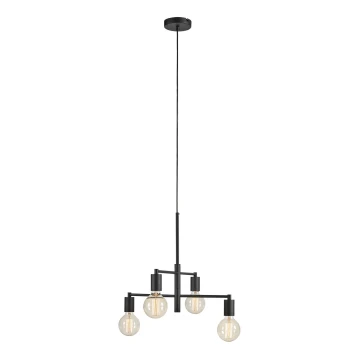 Lustră pe cablu Markslöjd 108716 CIELO 4xE27/40W/230V negru