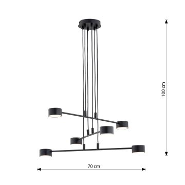 Lustră pe cablu MODUS 6xGX53/12W/230V negru