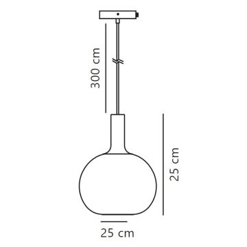 Lustră pe cablu Nordlux ALTON 1xE27/60W/230V alb/negru/alamă