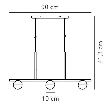 Lustră pe cablu Nordlux CONTINA 3xG9/5W/230V auriu