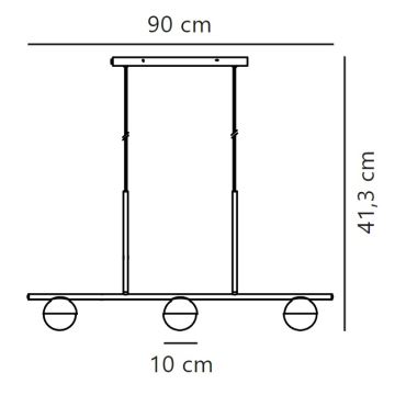 Lustră pe cablu Nordlux CONTINA 3xG9/5W/230V negru