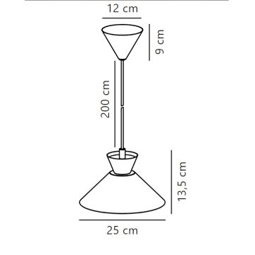 Lustră pe cablu Nordlux DIAL 1xE27/40W/230V alb