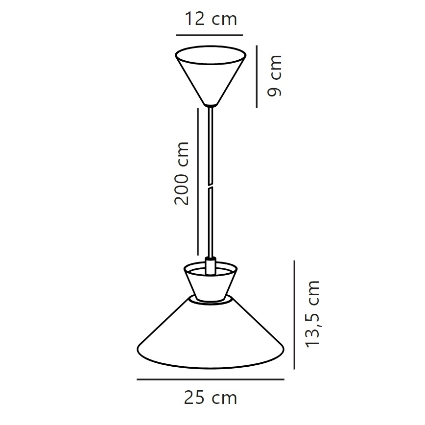 Lustră pe cablu Nordlux DIAL 1xE27/40W/230V d. 25 cm galben