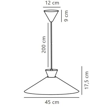 Lustră pe cablu Nordlux DIAL 1xE27/40W/230V d. 45 cm alb