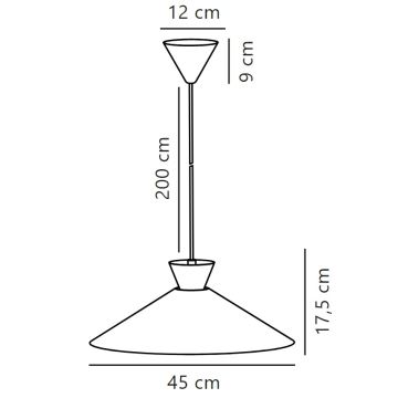 Lustră pe cablu Nordlux DIAL 1xE27/40W/230V d. 45 cm galben